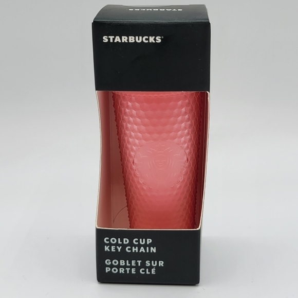 Starbucks Pink Lemonade 2022 Studded Keychain Ornament - Picture 1 of 4